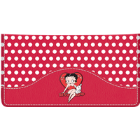 Betty Boop Charm Leather Checkbook Cover