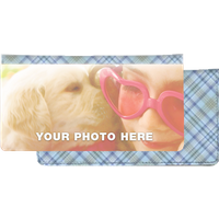 Styles Black Polka Dot Fabric Photo Checkbook Covers