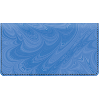 Blue Swirl Leather Checkbook Cover