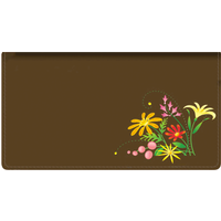 Blooms Leather Checkbook Cover