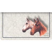 Horses Fabric Checkbook Cover