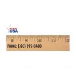 Clear Lacquer Wood Ruler (English scale) - 12