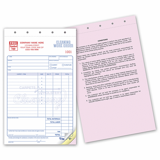 Carpet Cleaning Contract - Work Orders