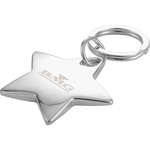Star Shaped Sterling Silver Key Ring
