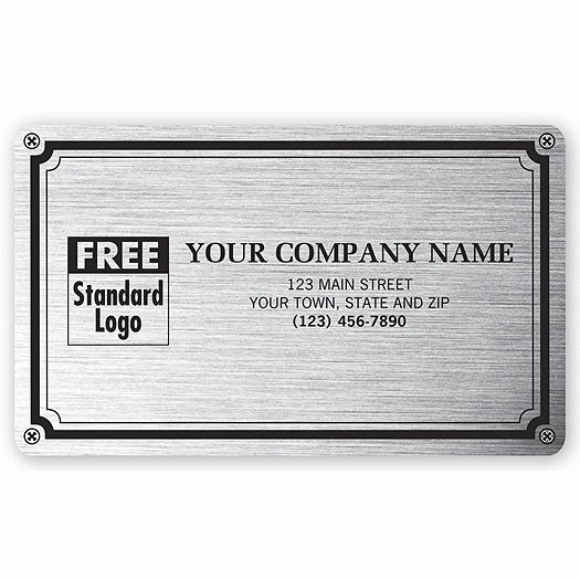 Weatherproof Plate Label, Brushed Silver Poly, 5 X 3