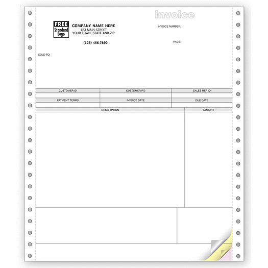 Service Invoices, Continuous, Classic