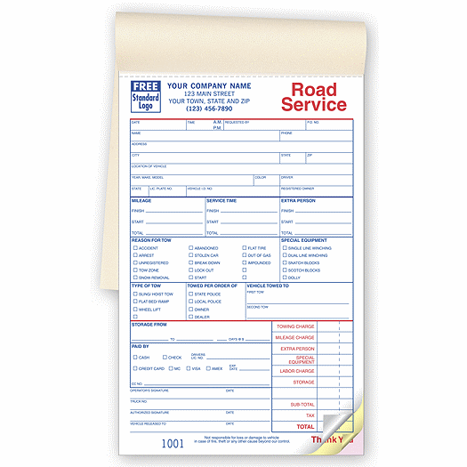 Service Orders, Road/Towing, Booked, Small Format