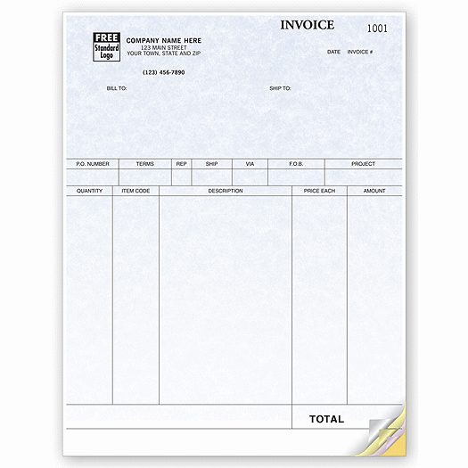 Product Invoices, Laser, Parchment