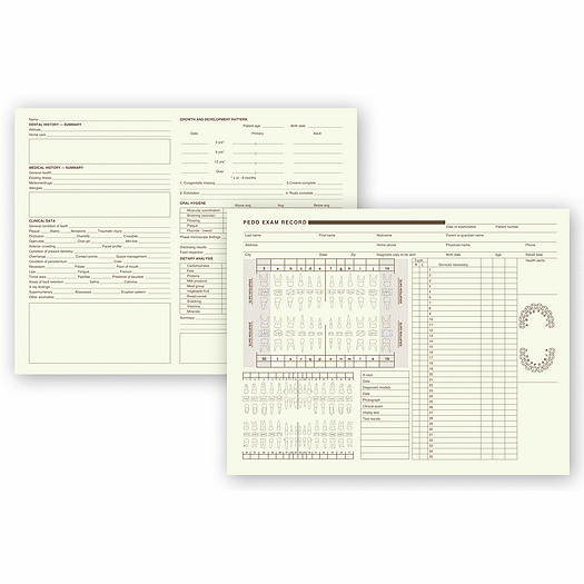 Dental Pedodontic Exam Records, Green Ledger