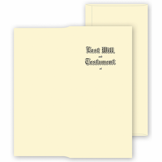 Will Envelopes, Engraved, Ivory