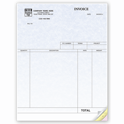 Service Invoices, Laser, Parchment