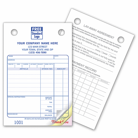 Jewelry Register Forms - Small Classic