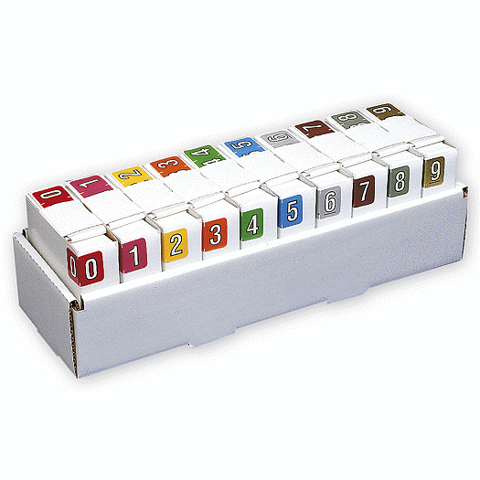Sycom & Barkley Numeric Roll Labels Starter Set, 500 roll