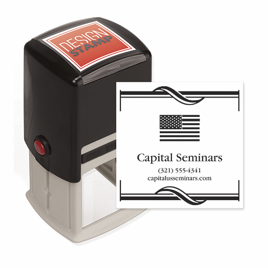 Lavish Lines with Logo Design Stamp - Self-Inking
