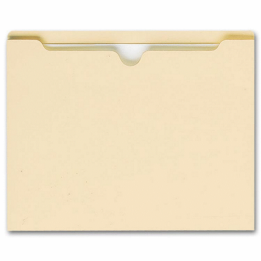 Top Tab Manila Pocket, 14 pt, 1 1/2  expansion