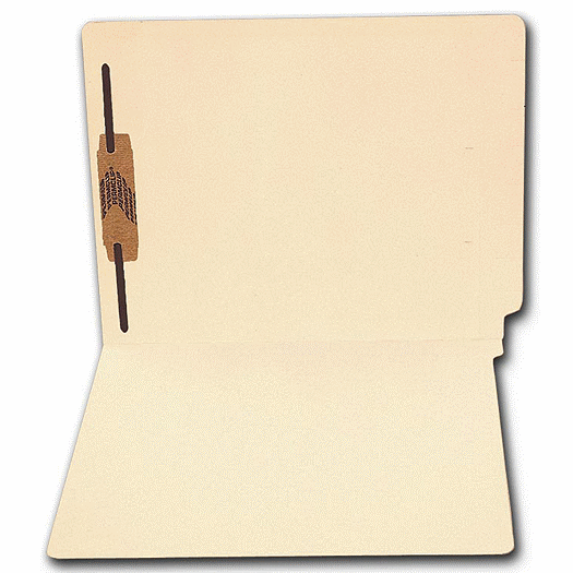 End Tab Full Cut Manila Folder, 11 pt, One Fastener