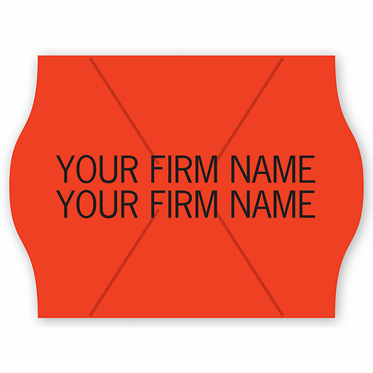 METO 2-Line Pricing Labels, Roll, Neon Red