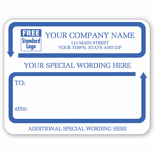 Jumbo Mailing Labels w/ Special Wording, Padded, White