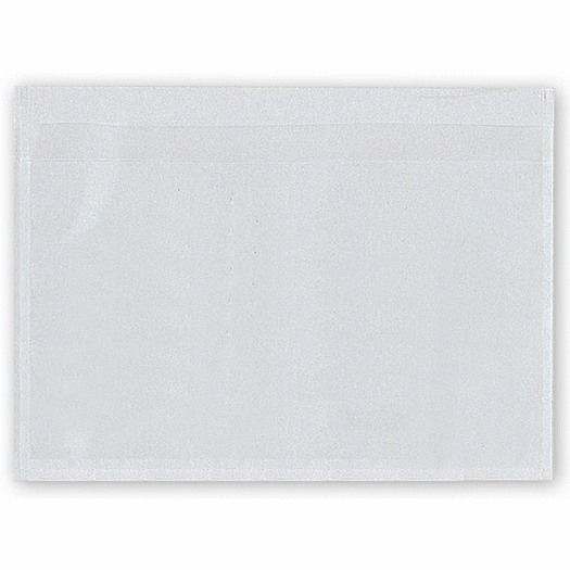 Adhesive Transparent Plastic File Pockets, 6 1/4  x 4 1/2