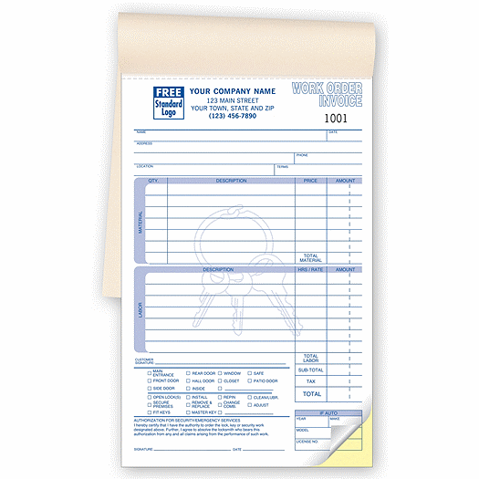 Locksmith Work Orders - Booked