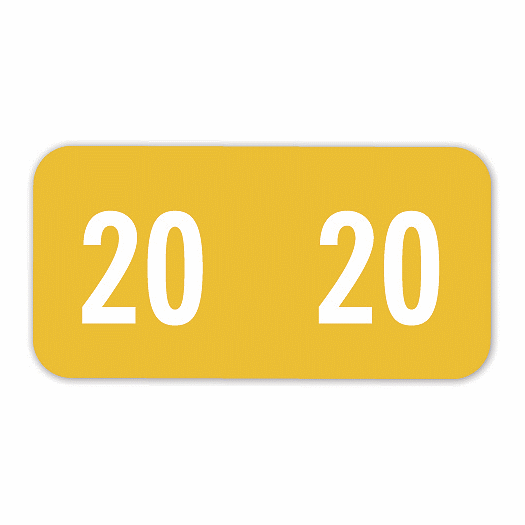 2020 Smead End Tab Compatible Label,Sheets Yellow