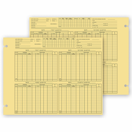 Employee Earnings Forms, Loose Leaf