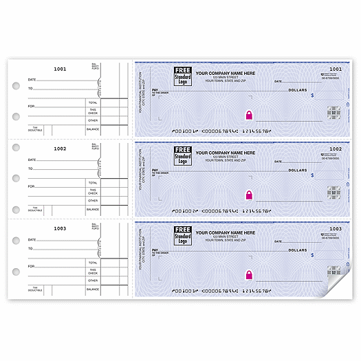 Deluxe High Security 3-On-A-Page Window Envelope Check