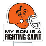Football Helmet with Nameplate Yard Sign 24