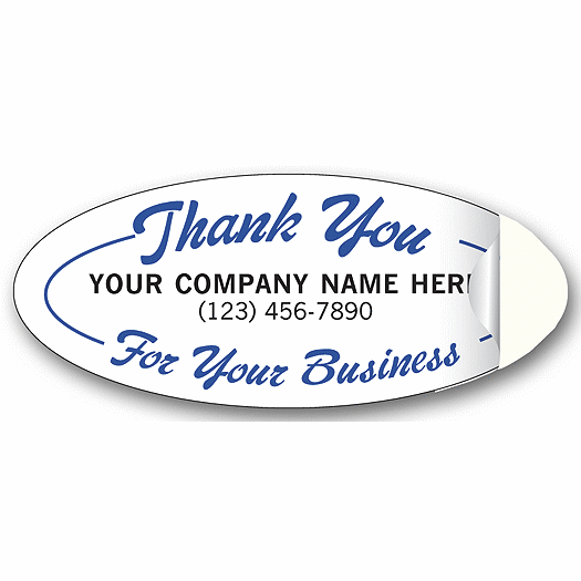 Thank You Label, Oval