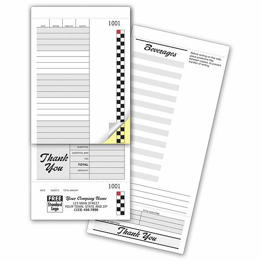 Guest Check Sets - Caf