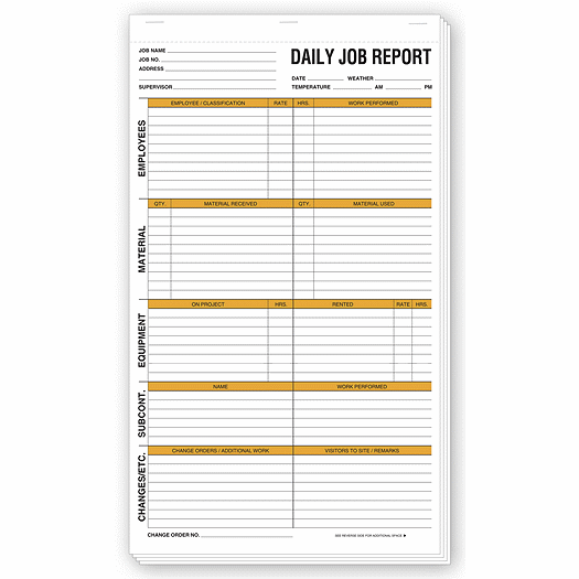 Daily Job Report Forms