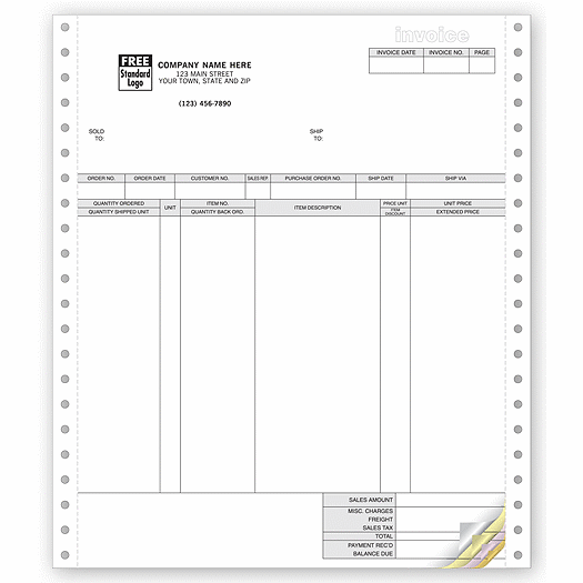 Invoices, Continuous, Classic