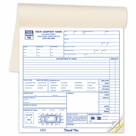 Road Service/Towing Service Orders - Booked