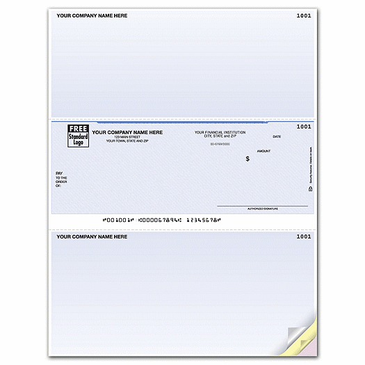 Laser Middle Checks, Compatible with Sage 50 - Peachtree