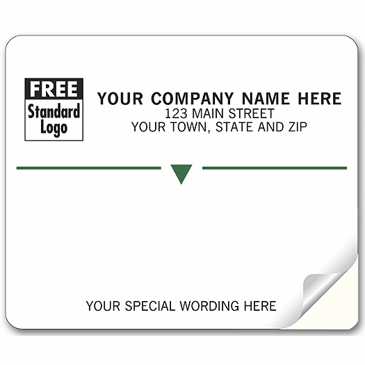 Embassy Mailing Labels, Laser/Inkjet, w/ Green Stripe