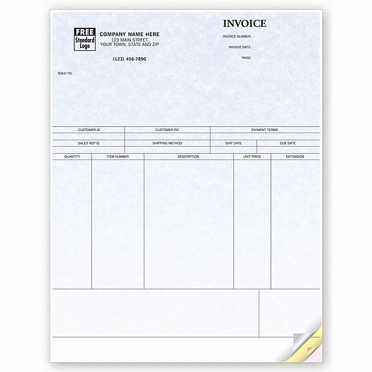 Product Invoices, Laser, Parchment