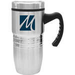 18 oz. Steel City Stainless Mug W/Polished Rings