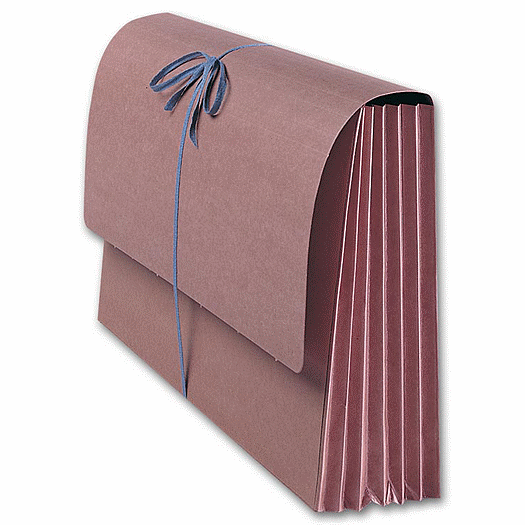 Top Tab Red Wallet Pocket, Legal Size, 3 1/2  expansion