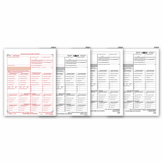 2020 Laser W-2C Corrected Wage & Tax Statement Set, 4-part
