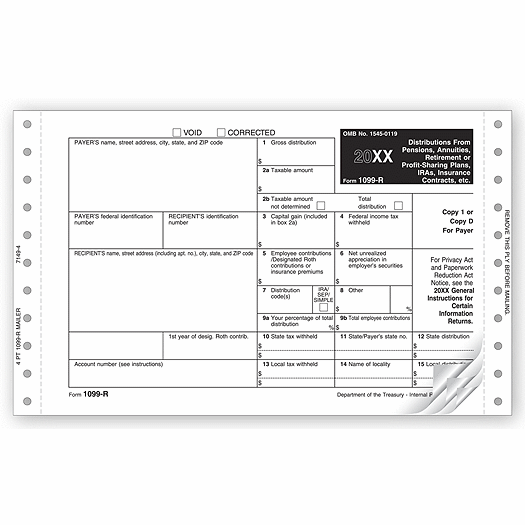 2020 Cont 1099-R, Self-Mailer Carbon Electronic Filing Dated