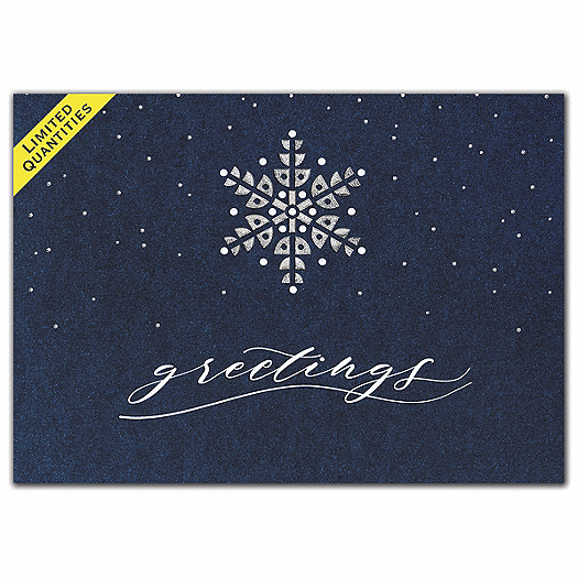 Starry Indigo Holiday Cards