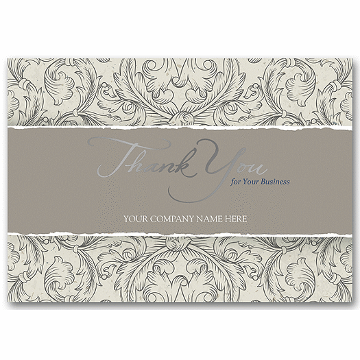 Silver & Scrolls Thank You Cards
