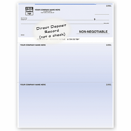 Laser Advice Of Deposit
