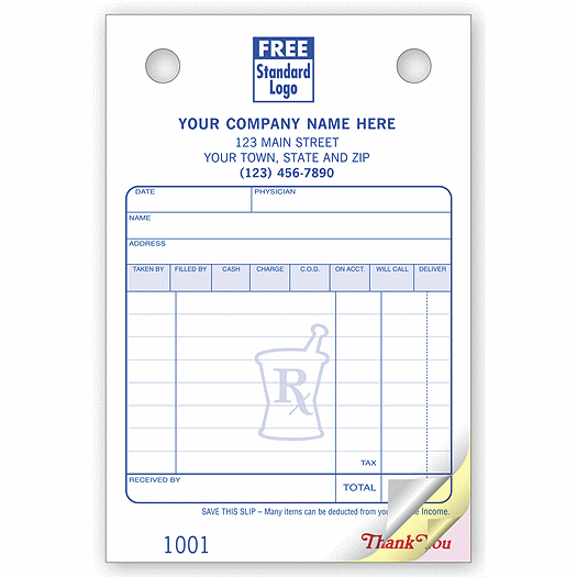 Pharmacy Register Forms - Small Classic