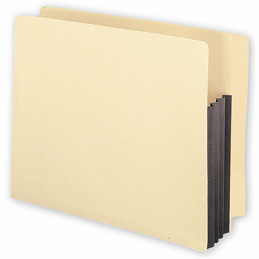 End Tab File Pockets, Manila, 3 1/2  Expansion