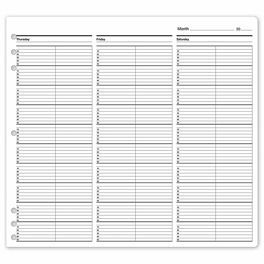 Timescan Undated Appointment Sheets 2 Col 10 Min