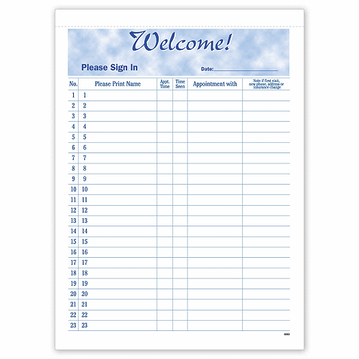 Security Sign-in Sheets