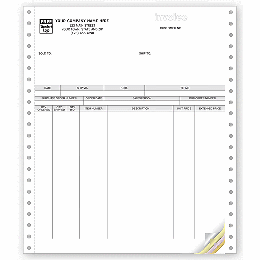 Invoices, Continuous, Classic