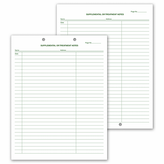 Supplemental & Treatment Notes, Two Hole Punch