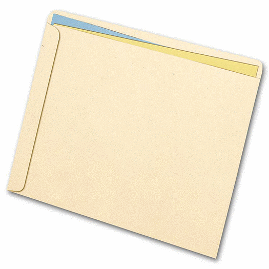 Top Tab Manila Pocket, Straight-Tab, 11 pt, No expansion